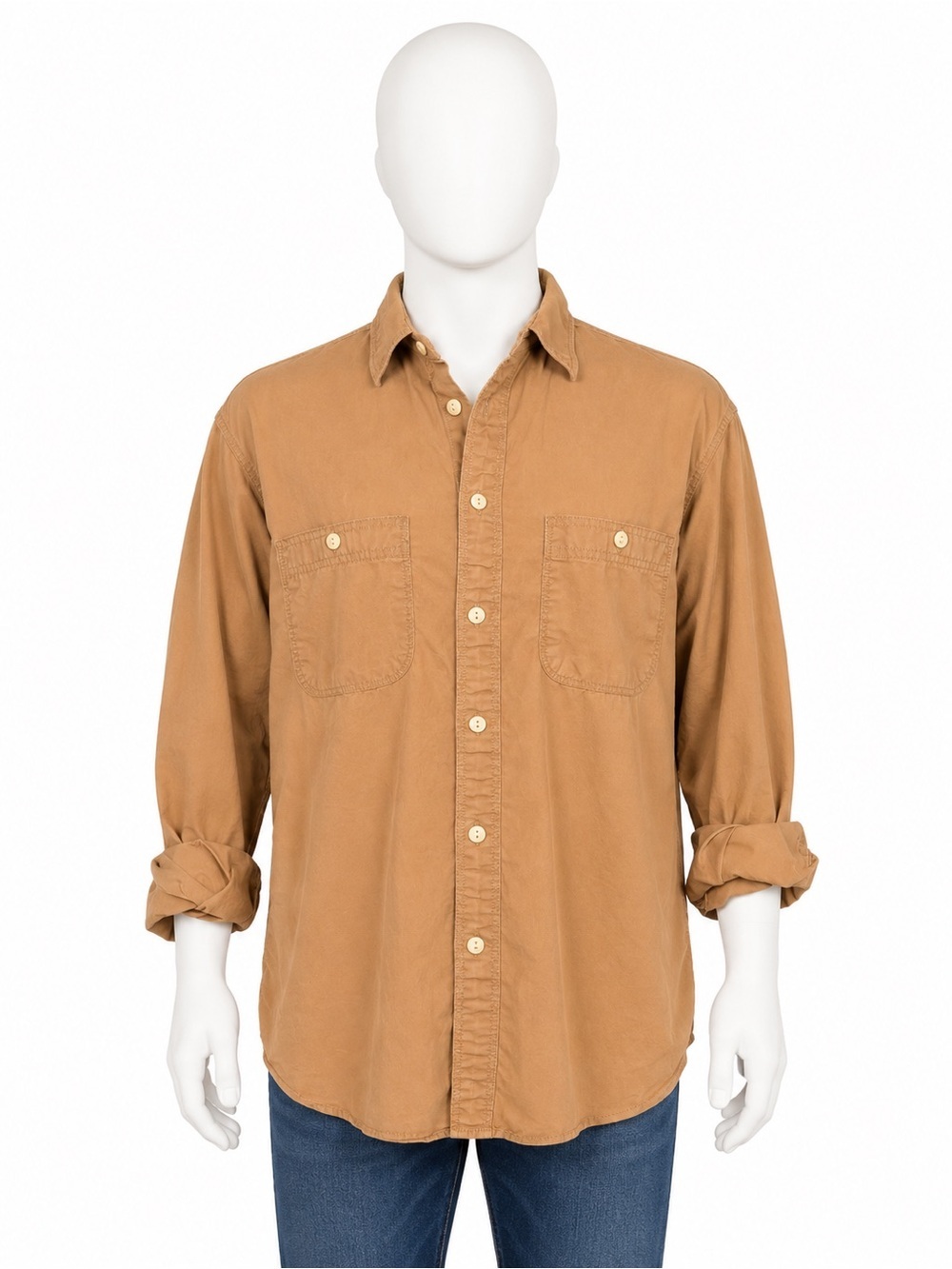 GAP Button-Down Shirt in Tan Brown